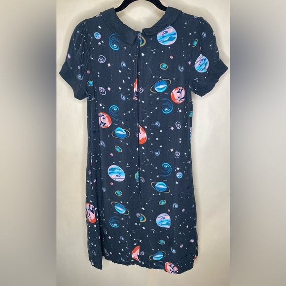 ModCloth Solar System Shift Dress Peter Pan Collar Sz XS - Picture 2 of 11